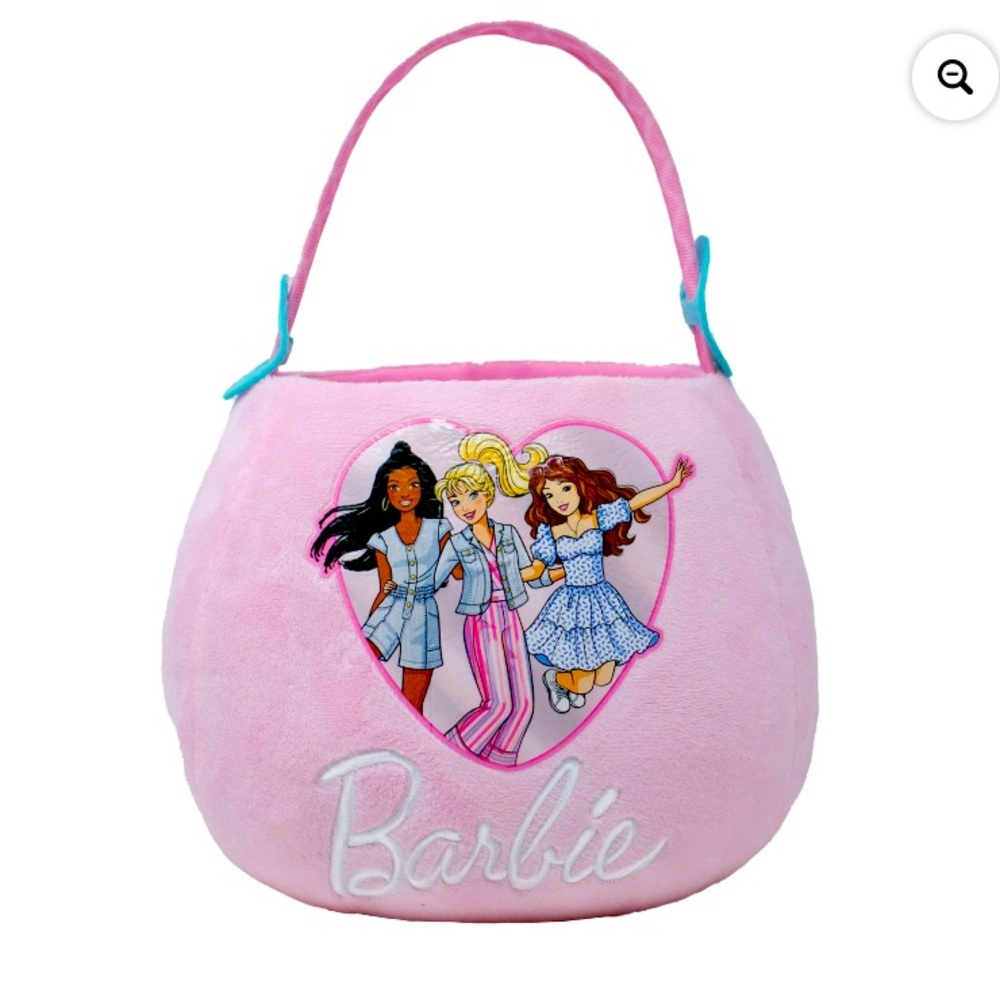 Barbie Medium Halloween Plush Basket Pink NWT